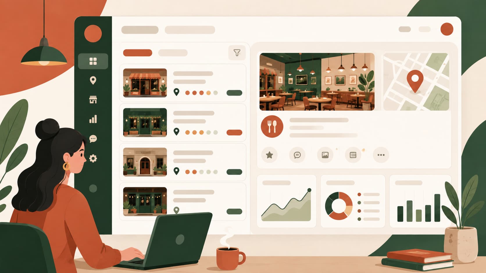 Agence marketing gérant les fiches Google Business Profile de plusieurs clients restaurateurs