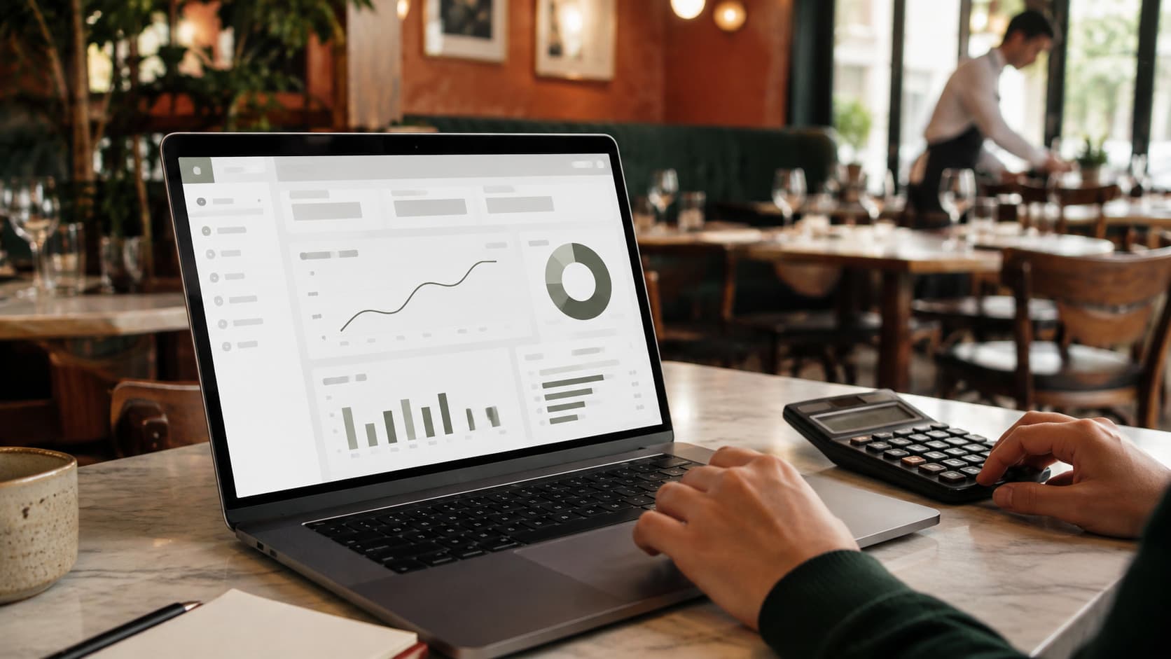 Average check calculation for a restaurant from revenue and number of covers