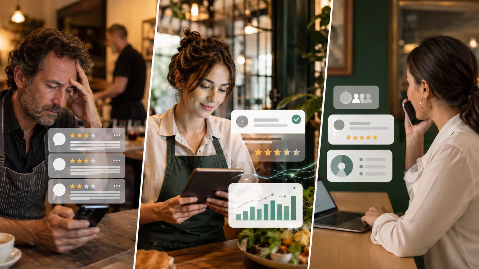 Comparison between manual management, AI automation, and agency outsourcing for Google reviews