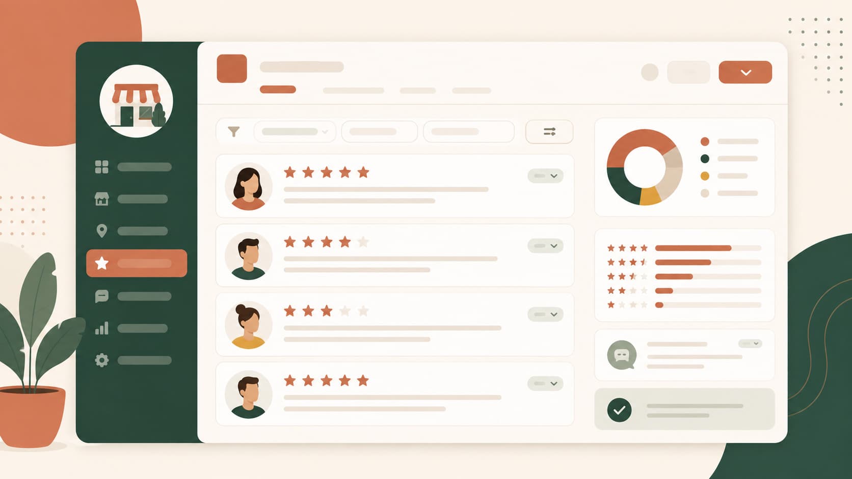 Interface de gestion des avis dans Google Business Profile