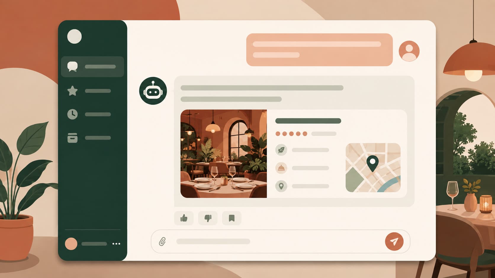 ChatGPT conversation where a user asks for a restaurant recommendation
