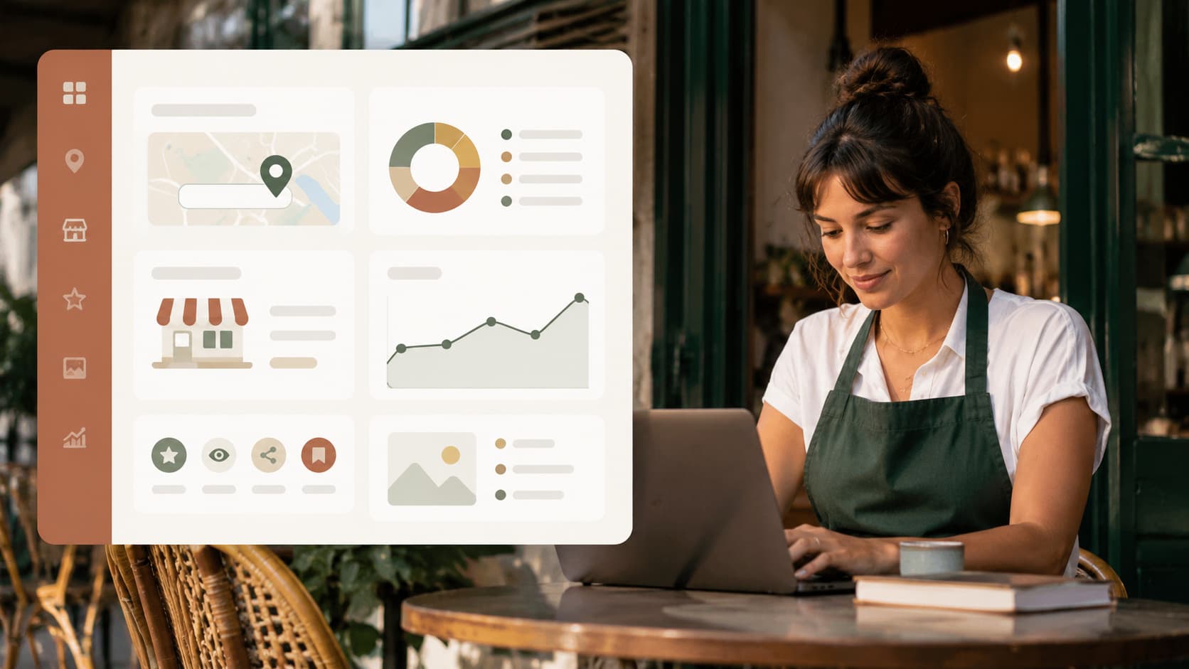 Panneau d'outils gratuits pour la visibilité en ligne d'un restaurant
